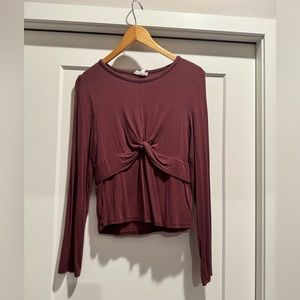 Burgundy top
